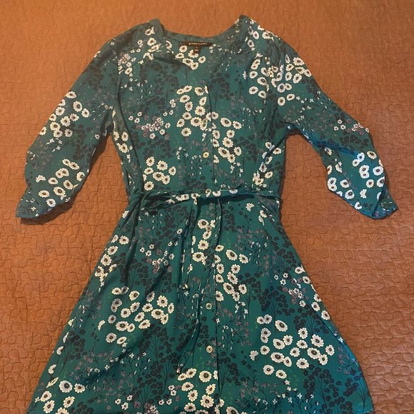41 Hawthorn | Dresses | 4 Hawthorne Green Floral Shirt Dress | Poshmark